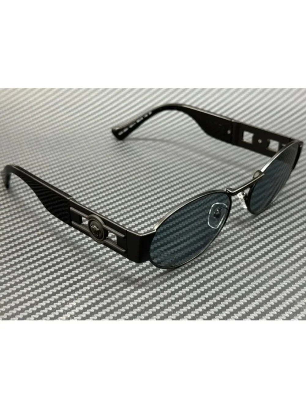 New Versace Men Matte Black Sunglasses 56-18-140